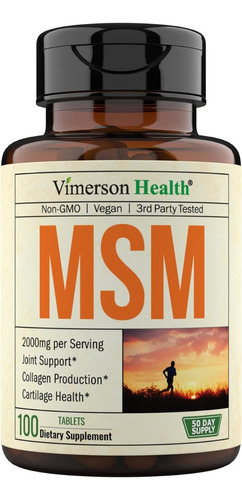 Msm 2000 Mg Vimerson Health 100 Tabletas