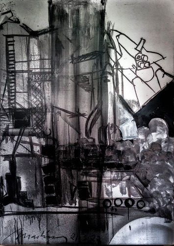 Tríptico Acrílico 70x100cm Original Artista Carlos Martinez