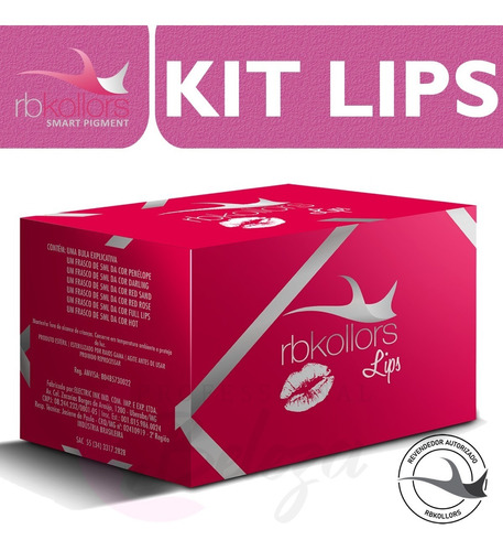 Kit Lips Pigmentos Lábios Rb Kollors - 6 Pigmentos 5ml Cada