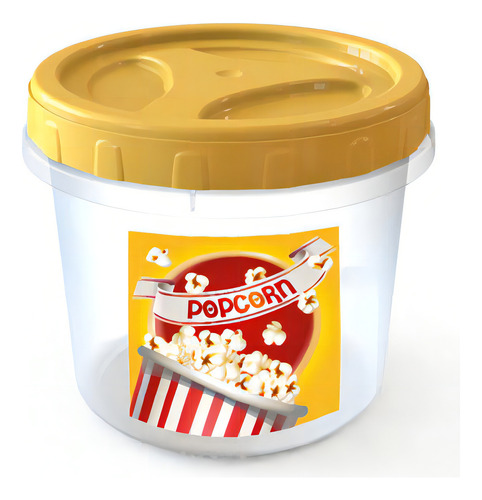 Pote Mantimentos Com Rosca Pipoca 750ml - Mb Cor Amarelo
