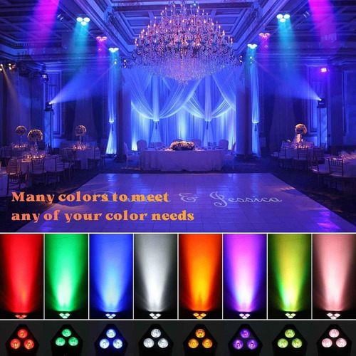 Luz Par Led 6 Em 1, Luzes De Palco Com Bateria De 4800 Mah