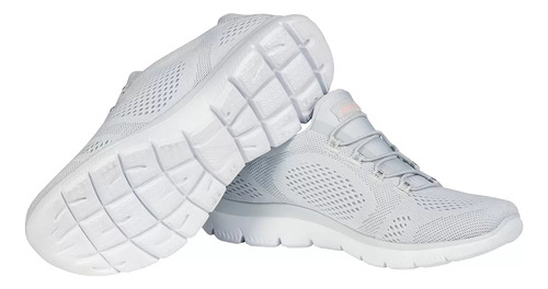 Tenis Skechers Original Mujer Memory Foam Air Confort Azul Claro