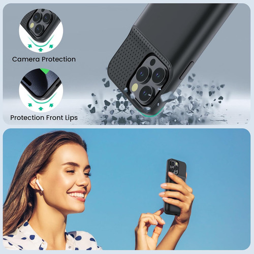 Capa De Bateria De 8600mah Para iPhone 15 Pro Max 15w 6.7, P