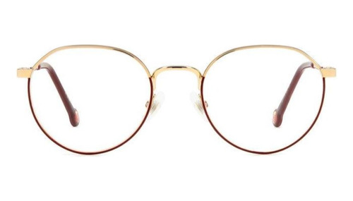 Lentes Carolina Herrera Her0169 Gold Burgondy Oftalmico Color Dorado Burgondy