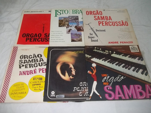 Lp Vinil Andre Penazzi Orgao Samba E Percussao - 6 Discos