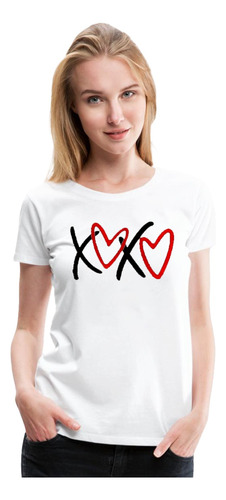 Polera Xoxo Amor Enamorados Amistad Pareja San Valentin