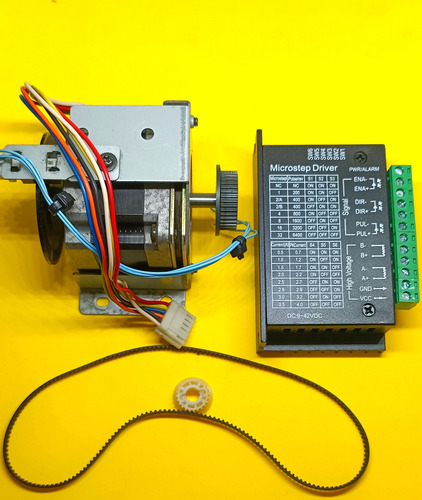 Motor Pasos, Poleas, Banda Dentada Encoder, P/robótica Elec. (Usado)