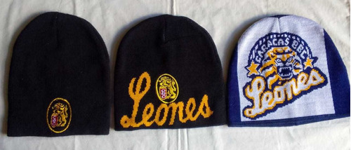 Gorras Pasamontañas Tejidas Equipo Beisbol Leones De Caracas