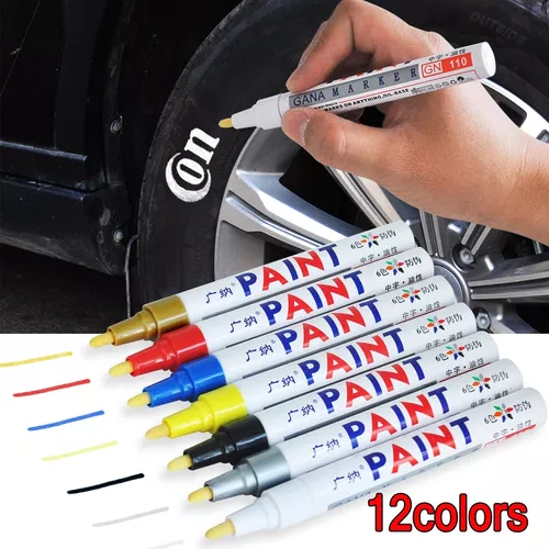 12 Rotuladores De Pintura Para Coche, Marcador Permanente De