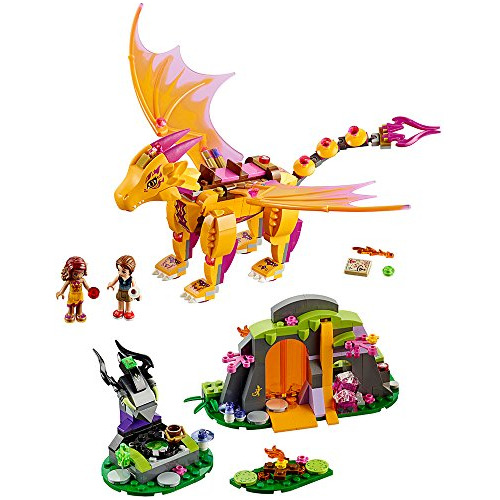 Juguete De Juego Creativo Lego Elves Fire Dragon's Lava Cave