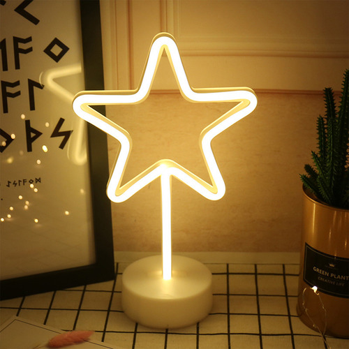 Luces Decorativas Led De Neón En Forma De Estrella De Cinco