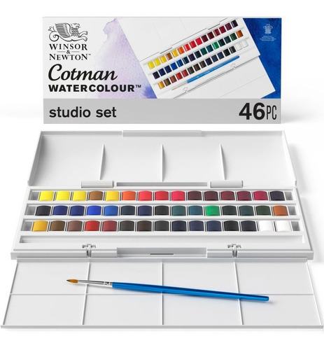 Imagen 3 de 5 de Set Studio 45 Acuarelas Profesionales Cotman Winsor & Newton