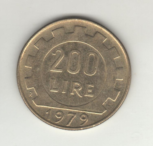 Italia Moneda De 200 Liras Año 1979 Km 105