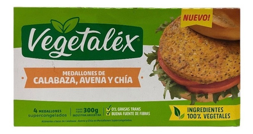 Medallones Calabaza Avena Chía Vegetalex X 4 U - Legustonn