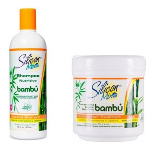 Kit Shampoo Silicon Mix Bambu 473ml + Máscara Capilar 450g