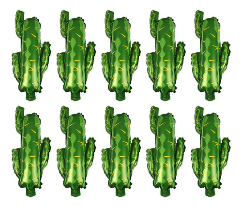 20 Piezas Diseño De Cactus De Lámina De Aluminio Globo Creat