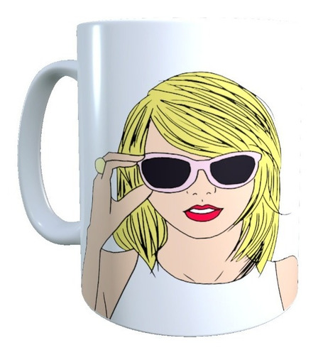 Taza Tazón Diseño Taylor Swift (lentes), Alta Calidad