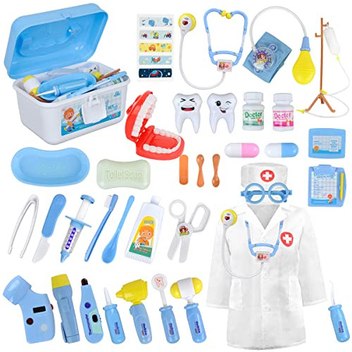 Kit Médico Para Niños - 35 Piezas Doctor Pretender F96rg