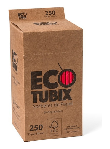 Sorbetes De Papel - Ecotubix - Biodegradables - Diámetro 6mm