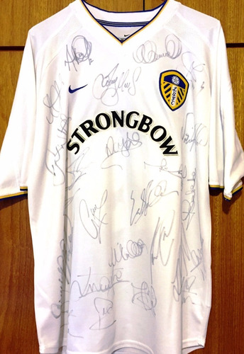 Camisa Do Leeds Utd. 2000/01 Autografada 25 Jogadores