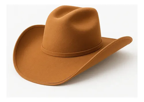 Chapéu Country Gustavo Lima Cowboy Rodeio Barretos Unissex Cor Marrom-claro Tamanho 56cm - 59cm (m Único)