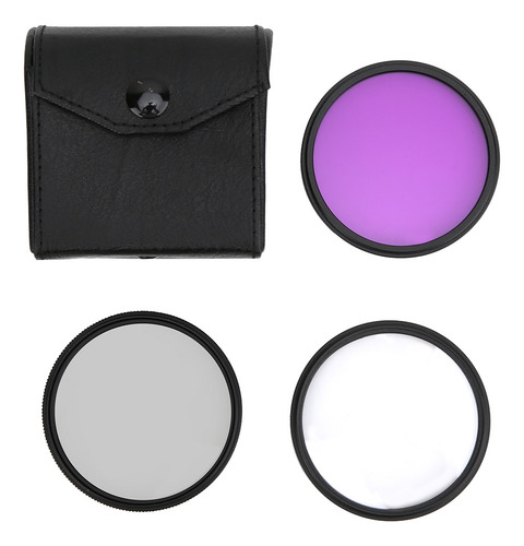 Filtro De Lente Uv, Kit De Vidrio Óptico De 58 Mm, Bolsa De