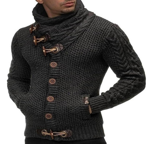 Cárdigan De Ocio Con Cuello Alto For Hombre