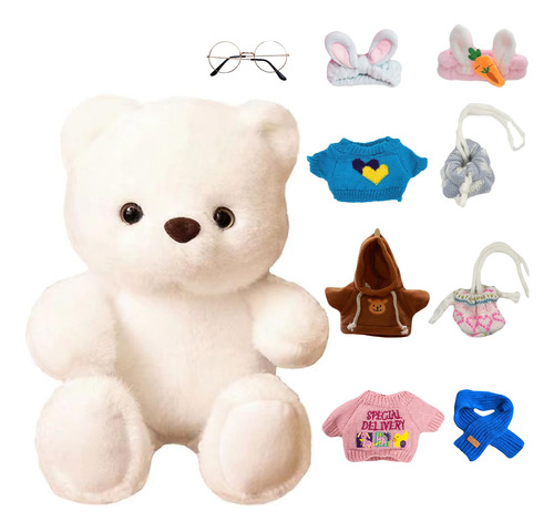 Set De Juguetes De Peluche Awcvire Bear Con Atuendos Y Acces