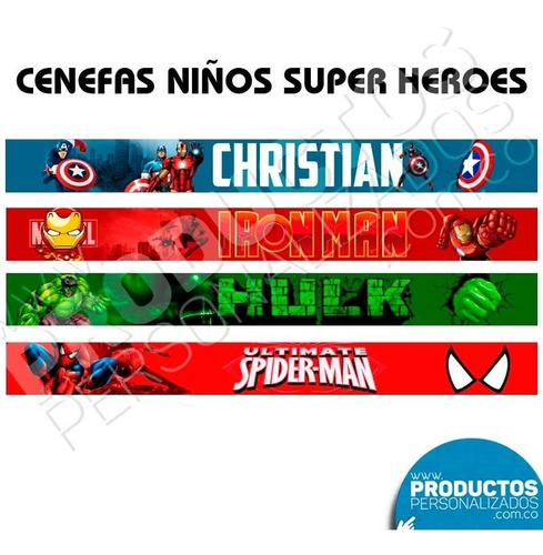 Vinilos Cenefas Infantiles Súper Heroes Personalizado 9 Mts