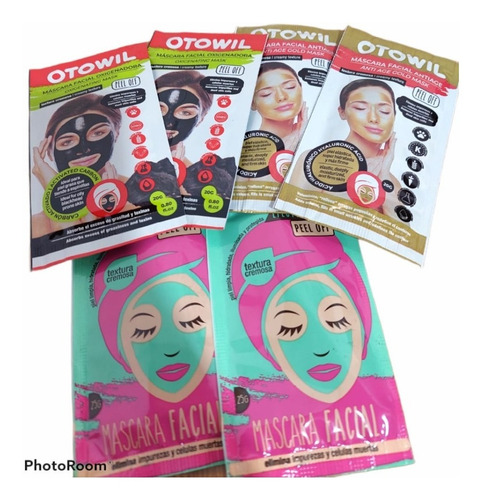 Imagen 5 de 5 de Mascara Oxigenadora + Gold + Detox Caja X24uni C/u