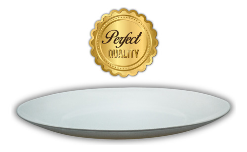 Plato Blanco Circular De Melamina Resistente Antideslizantes