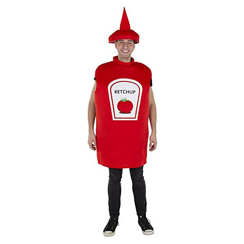 Disfraz Para Hombre Disfraz De Botella De Ketchup De Para Ad