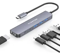 Comprar Lention Adaptador Hub 6 Em 1 Usb-c Multiporta Dongle com 4k 30HZ Hdmi Usb C Data Porta 3 Usb 3.0 Pd 100w Compatível New MacBook Pro\u002FMac Air iPad Outros Dispotivos do Tipo C