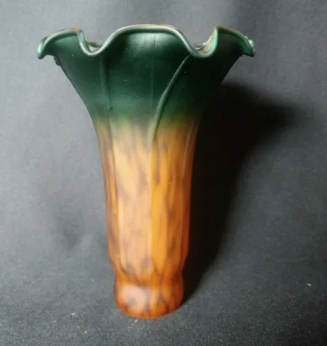 comprar Kit 12  Cupula Tulipa Vidro  Lirio Murano Ambar Com Verde