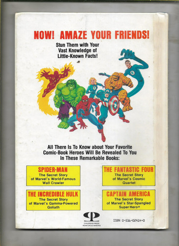 Spiderman T Secret Story Of Marvel Capa Dura 1981 Em Ingles (Usado)