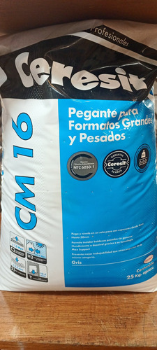 Pego Especial Para Mármol Ceresit Cm-16 (ultraflex Ii) 25kgr