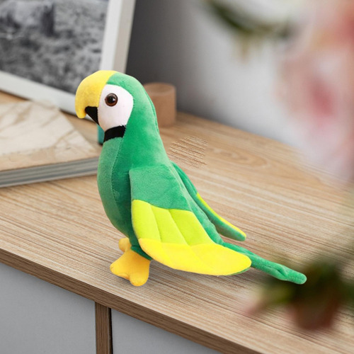 Adorable Loro De Peluche De Juguete, Animales De Verde