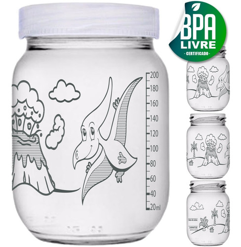 Imagem 3 de 6 de Kit 10 Copos De Vidro Armazenar Leite Materno (267ml)