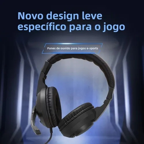 Fone De Ouvido Headset Gamer Rgb Led Pc Computador Vídeogame
