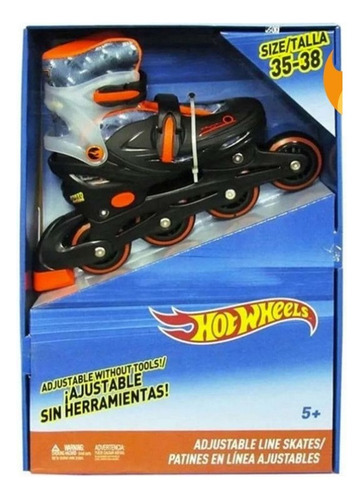 Patines Para Niños Talla 35-38 Hot Wheels Original 