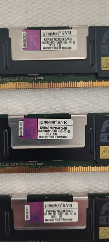Lote Memória Ddr2 4gb Kvr667d2d4f5/4g Servidor/macpro (Usado)