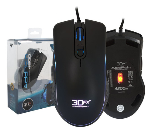 Mouse Gamer 3dfx Acid Rain 4800 Dpi 08792 Negro