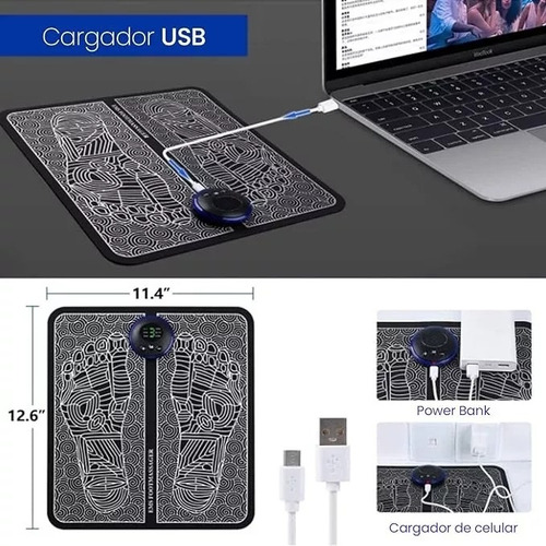 3 Pcs Electro Estimulador/masajeador De Pies/cuello Masaje