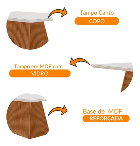 Mesa de comedor Aida de 120 cm en MDF y cristal blanco roto