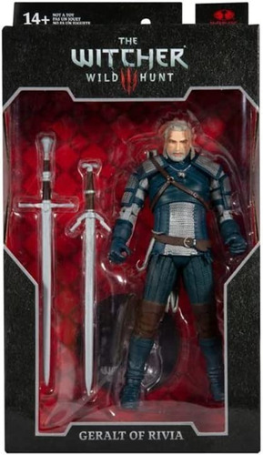 The Witcher Geralt Of Rivia Figura Articulada Con 2 Espadas