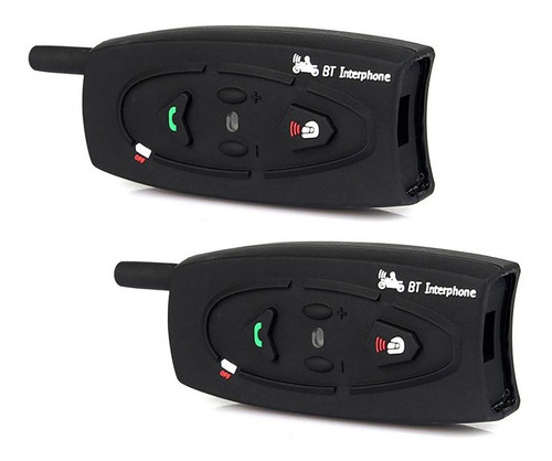 Juego Intercomunicador Bluetooth Casco Moto V2-500 Ejeas