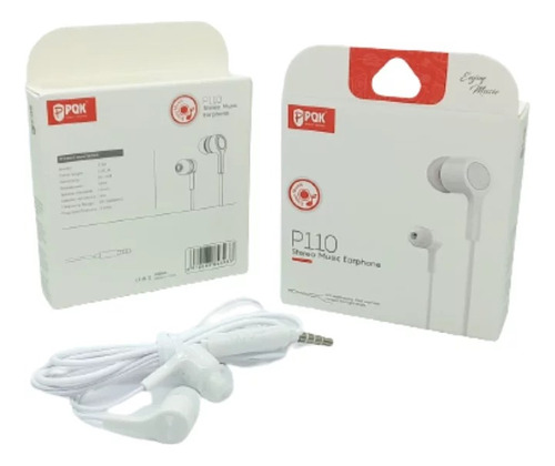 Audifonos Manos Libres Stereo Music Earphone P110