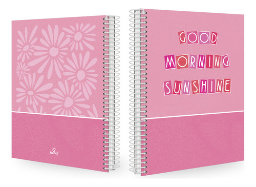 Caderno Universitário Euforia Sunshine Rosa 320 Fls