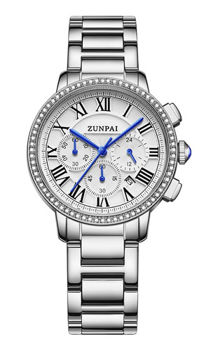 Reloj Zunpai Original Para Mujer, Moderno, Con Diamantes,