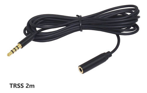 Cable Extension Trrs Microfono Audifonos 2 Mts Jack 3,5 Mm